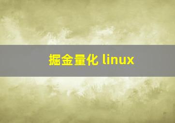 掘金量化 linux